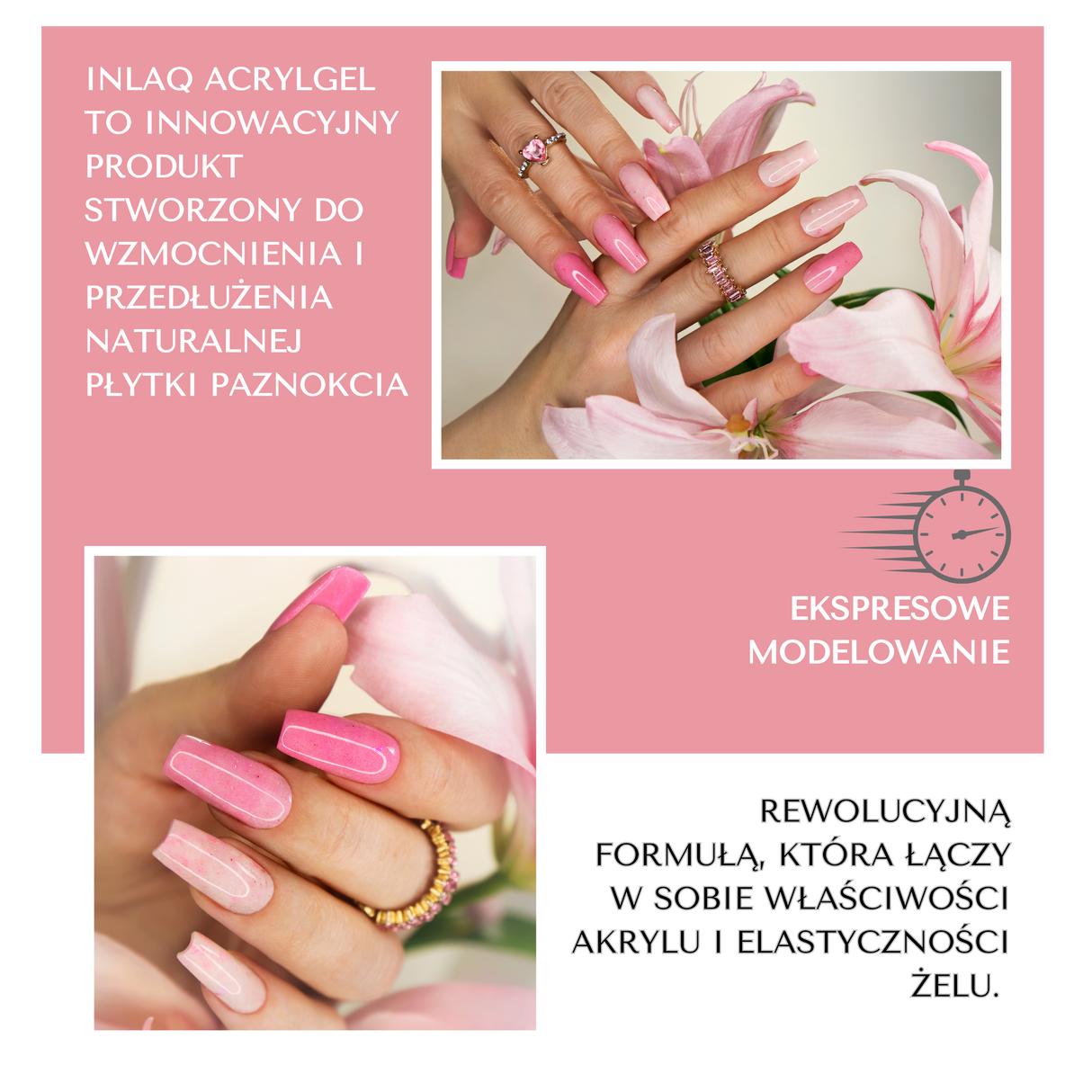 INLAQ Acrylgel Sekichiku Pink 30ml