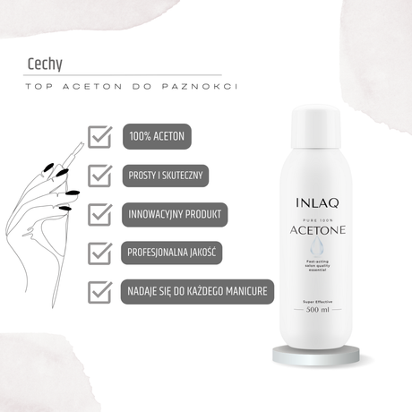 INLAQ Cosmetic Aceton 100 % rein 500 ml