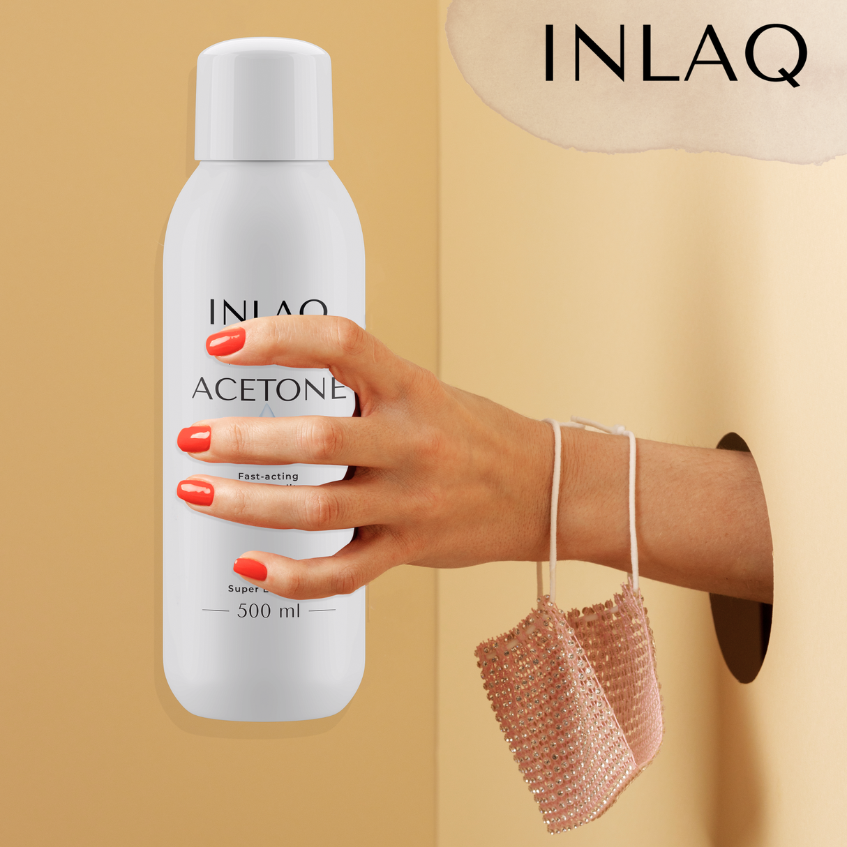 INLAQ Aceton Kosmetyczny 100% Pure 500ml