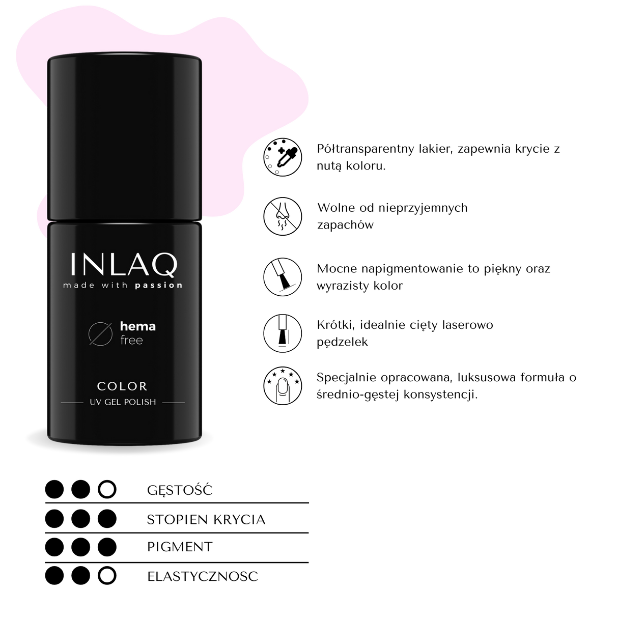 INLAQ French Pink Hybrid Nagellack 6 ml