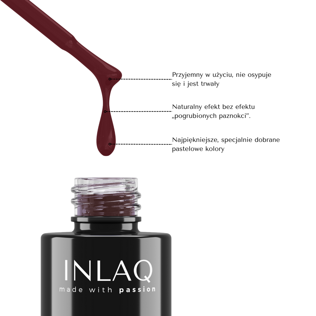 INLAQ Cherry Wine Hybrid Varnish 6ml