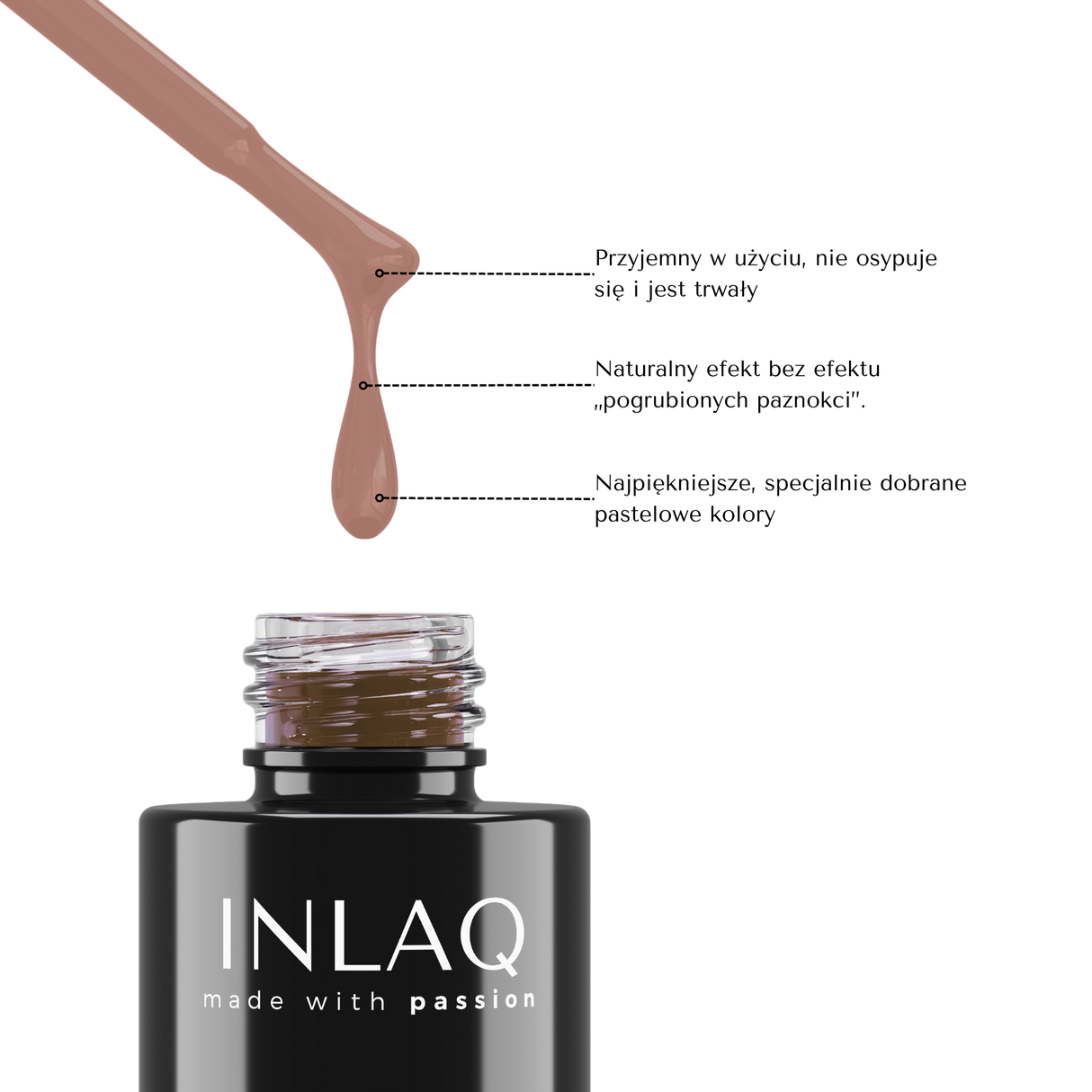 INLAQ Nude Hybrid Nail Polish 6ml