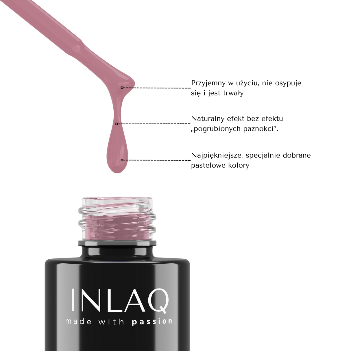 INLAQ Dirty Pink Hybrid Nagellack 6 ml