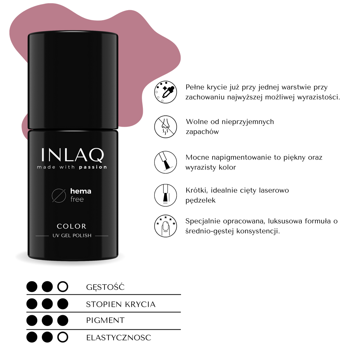 INLAQ Dirty Pink Hybrid Nagellack 6 ml