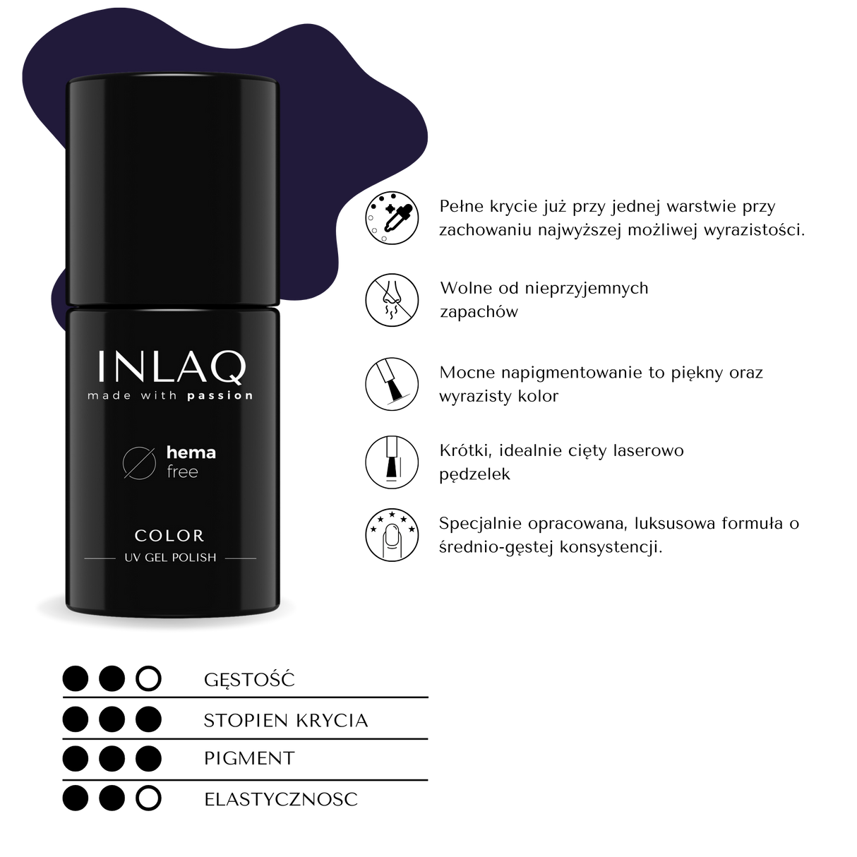 INLAQ Stormy Blue Hybrid Varnish 6ml