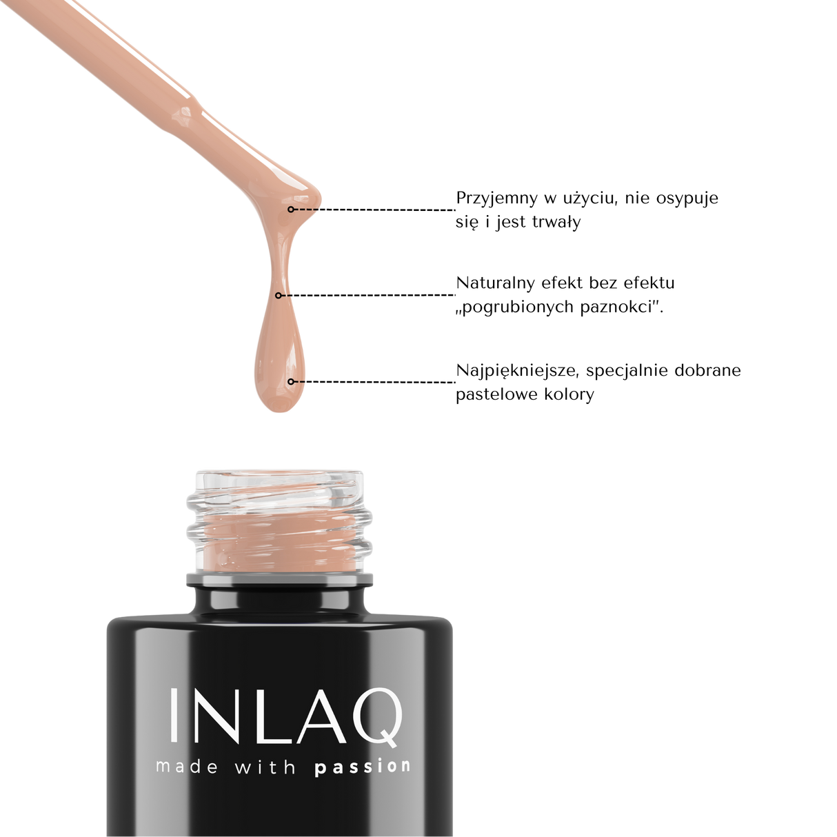 INLAQ French Peachy Pink Hybrid Nagellack 6 ml