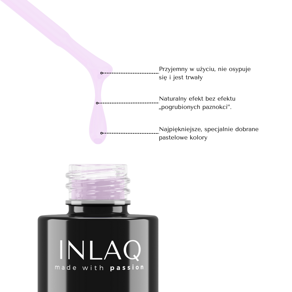 INLAQ Lakier Hybrydowy Lilac Kiss 6ml