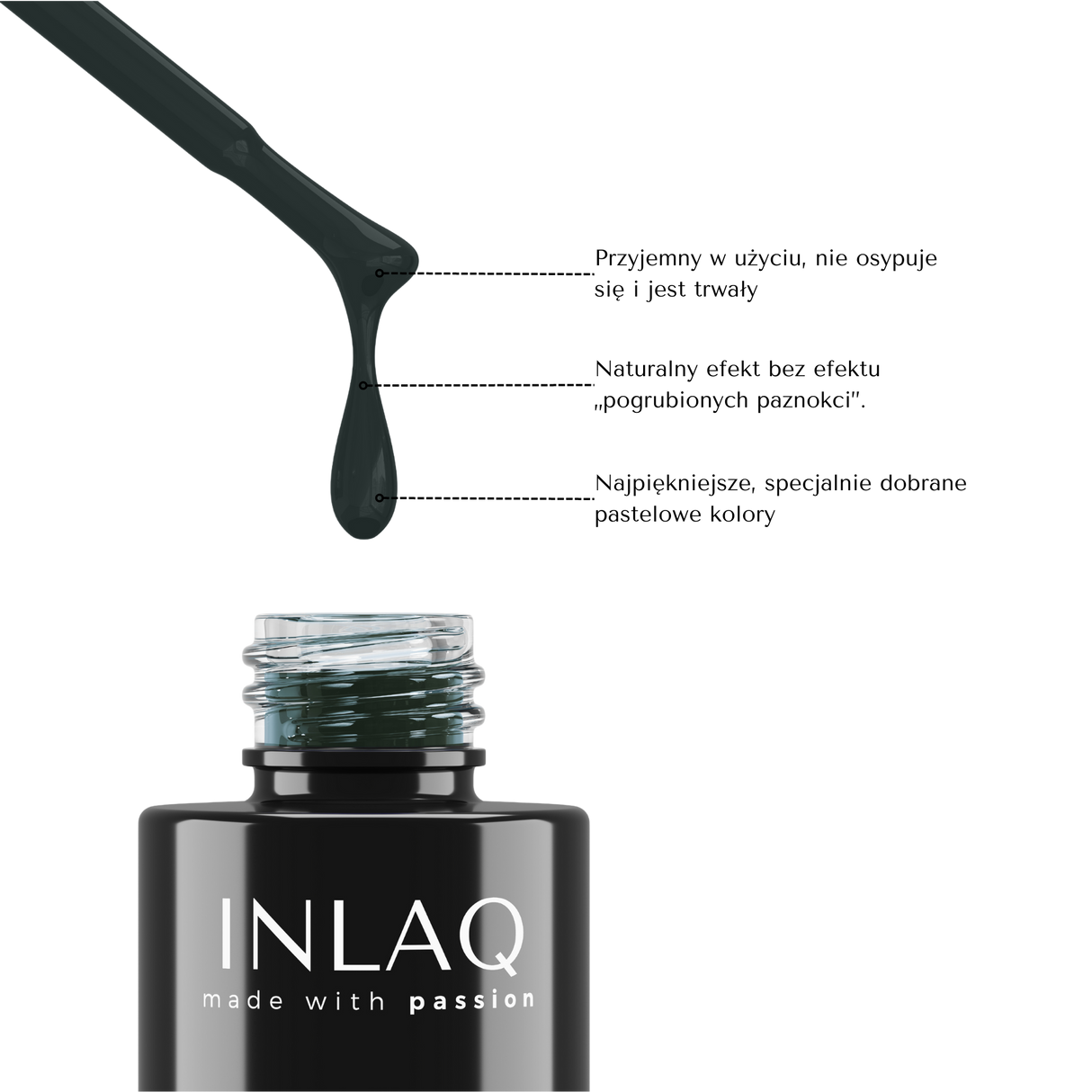 INLAQ Dark Green Hybrid Varnish 6ml