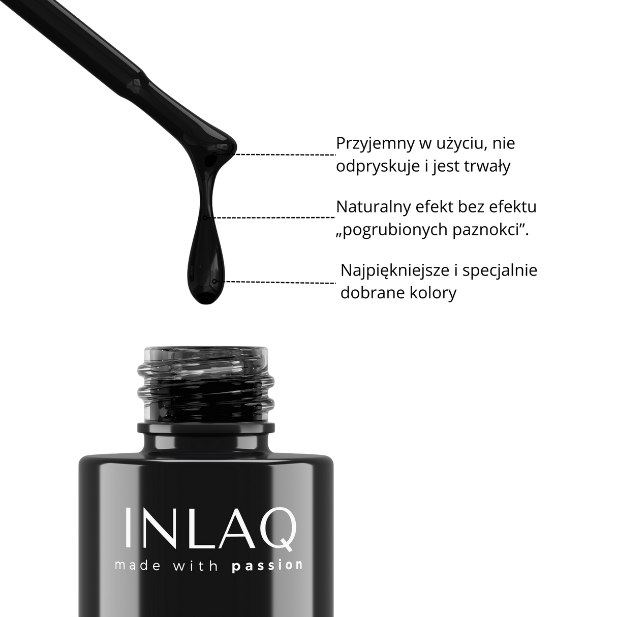 INLAQ Hybrid Nagellack Black Dress 6ml