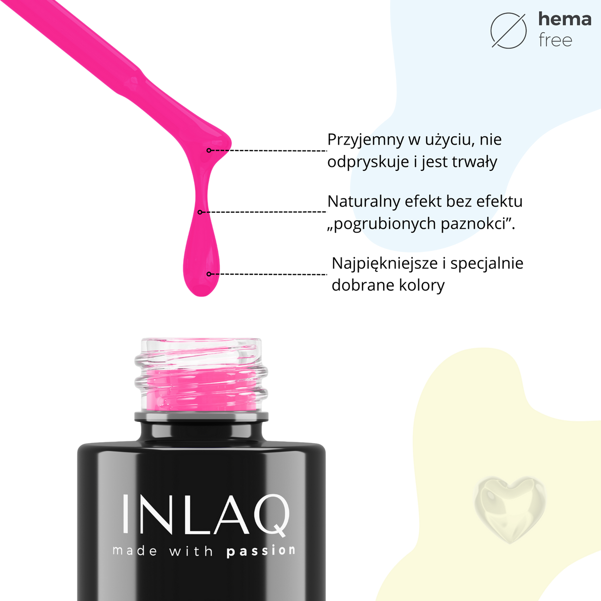 INLAQ Hybrid Nagellack Candy Pink 6ml