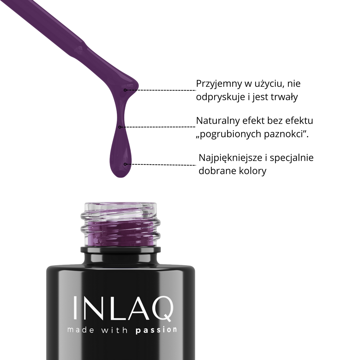 INLAQ Hybrid Varnish Dark Purple 6ml