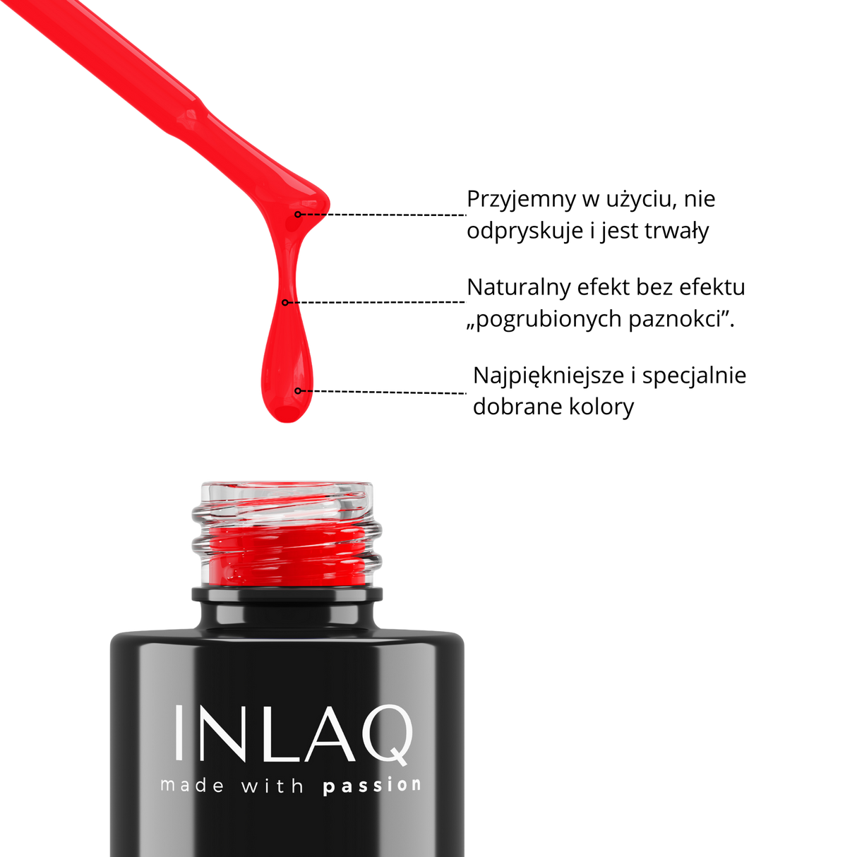 INLAQ Lakier Hybrydowy Red Devil 6ml