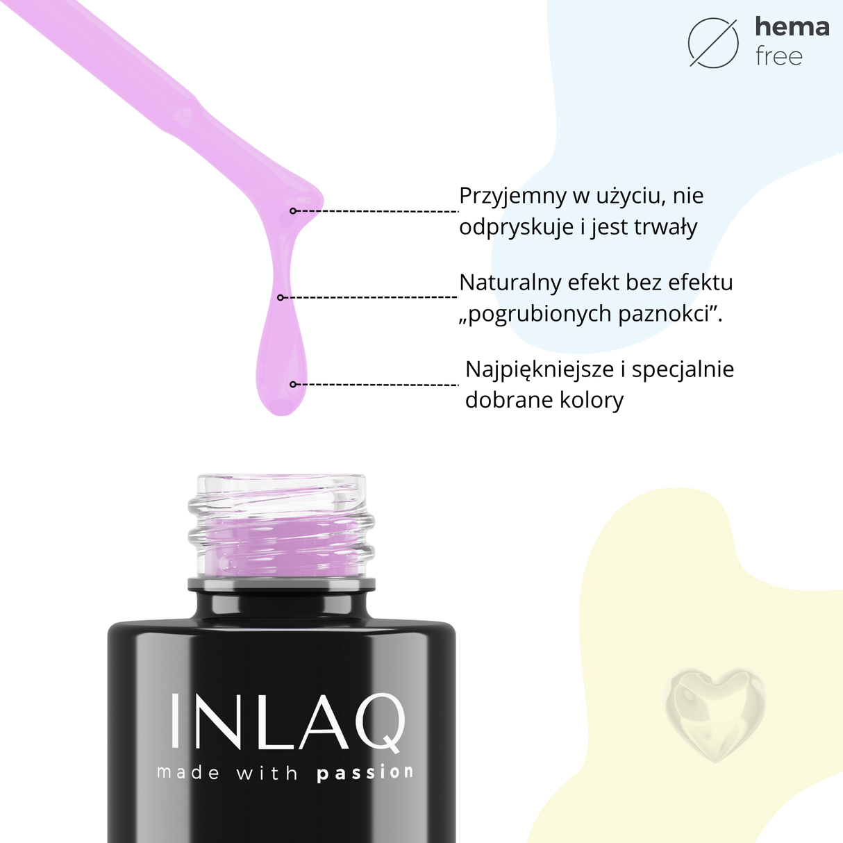 INLAQ Lavendel Light Hybrid Nagellack 6 ml