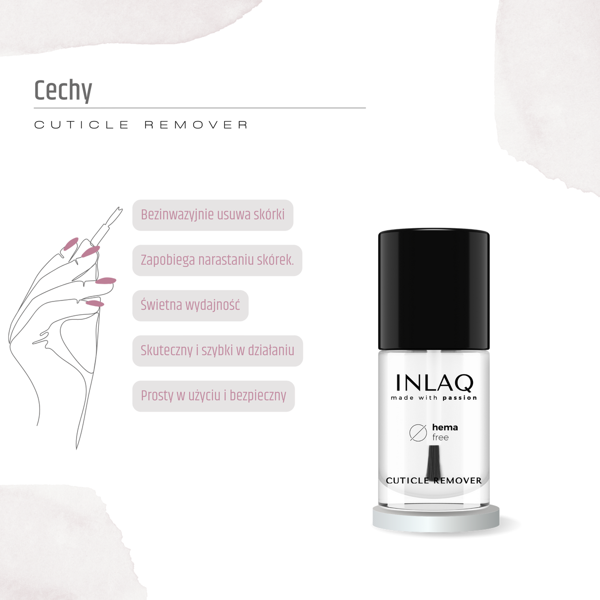 INLAQ Cuticle Remover Cuticle Softener 7ml