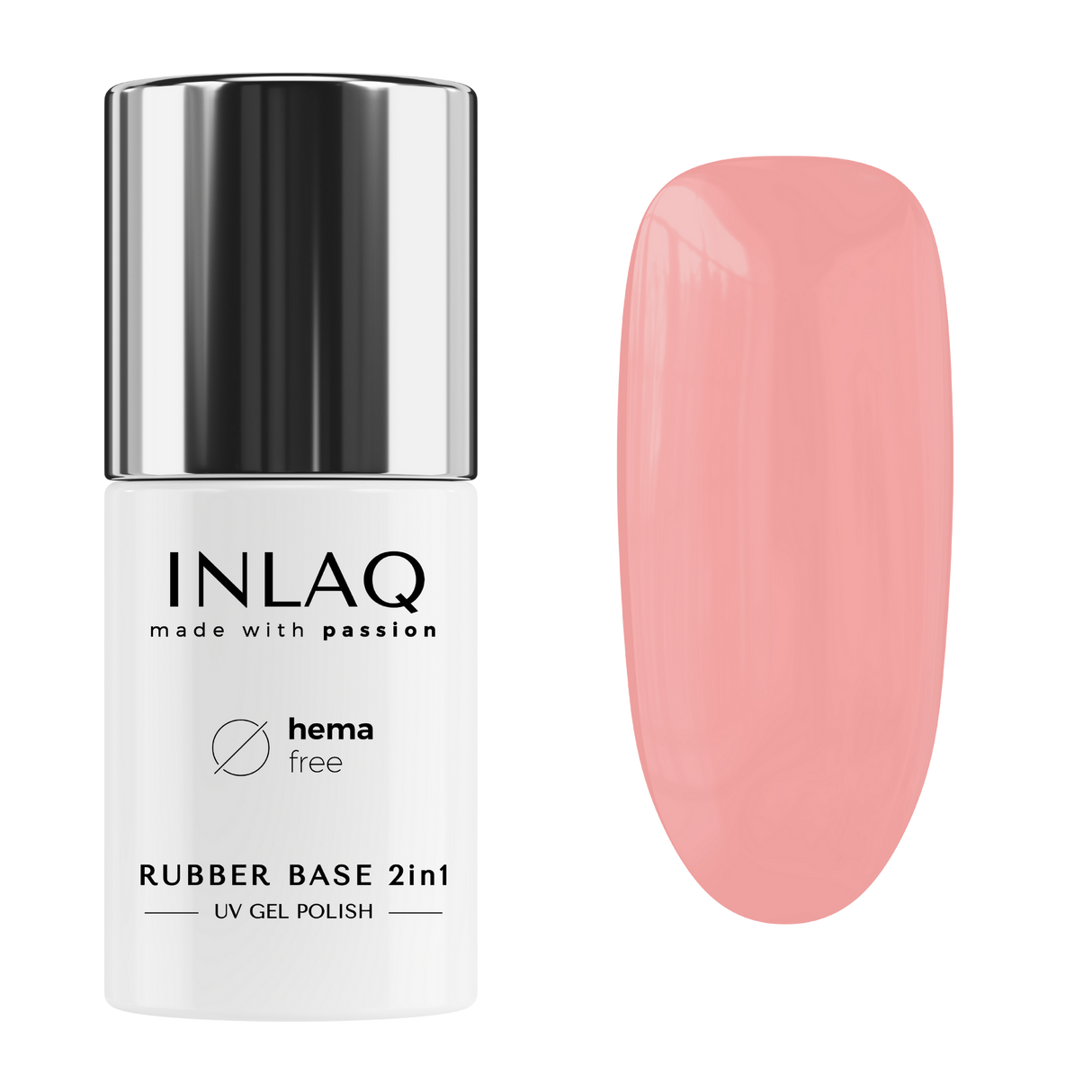 INLAQ Rubber Base 2in1 Cover Salmon 6ml