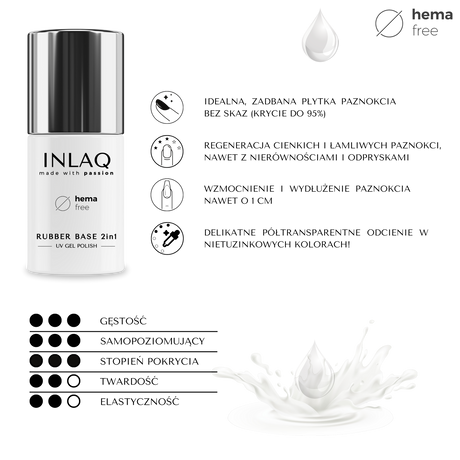 INLAQ Rubber Base 2in1 Cover Rose 6ml