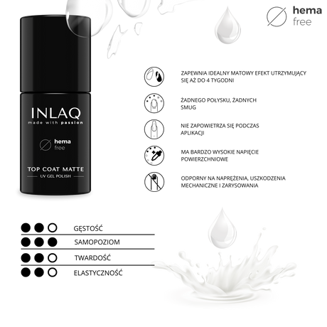 INLAQ Top Hybrid Matte Matte, ohne Abwischen, 6 ml