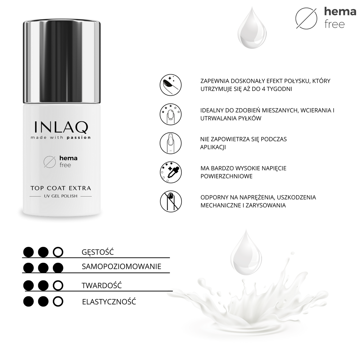 INLAQ Top Coat Extra No Wipe Shine 6ml