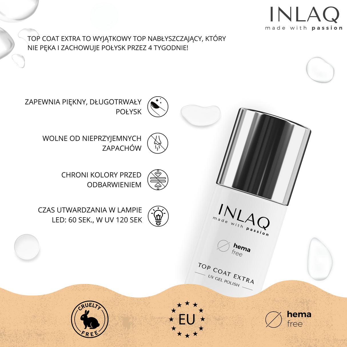 INLAQ Top Coat Extra No Wipe Shine 6ml