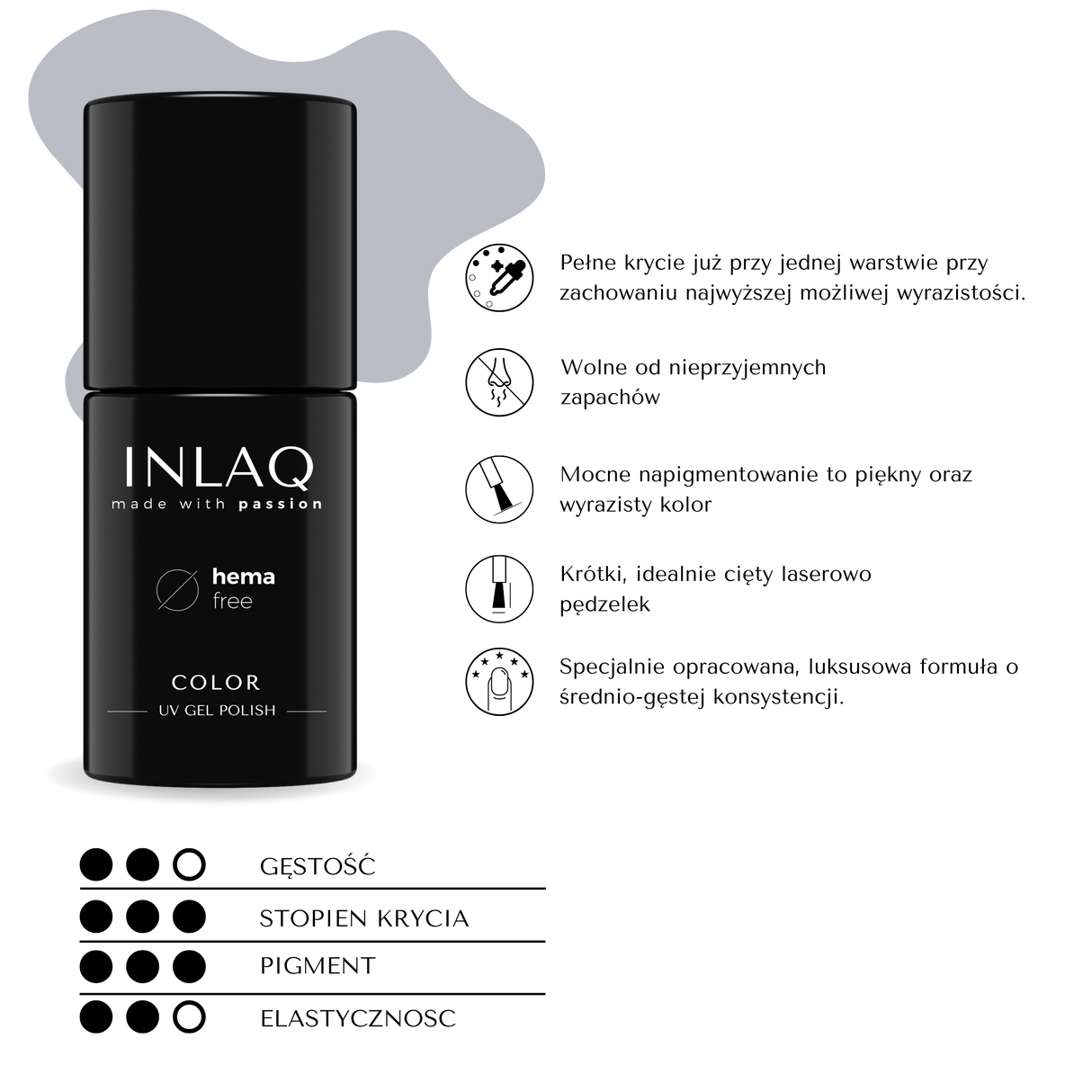 INLAQ Lakier Hybrydowy  Bombay 6ml