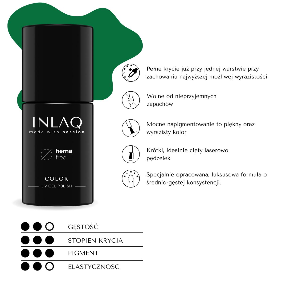 INLAQ Fun Green Hybrid Nagellack 6 ml