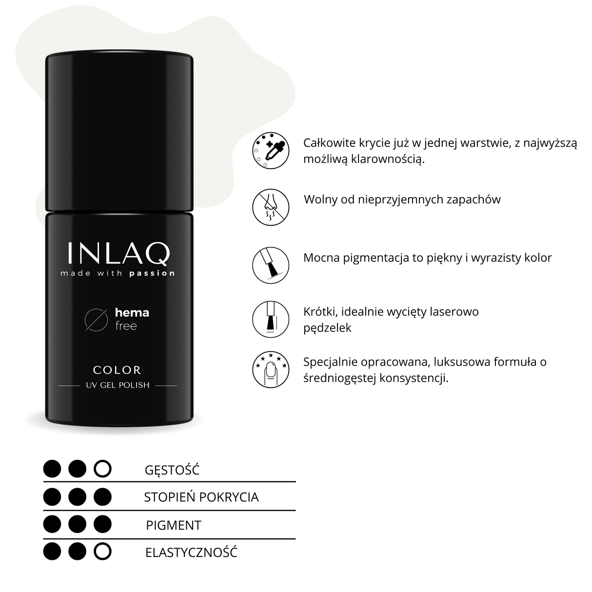 INLAQ Lynx White Hybrid Nagellack 6 ml