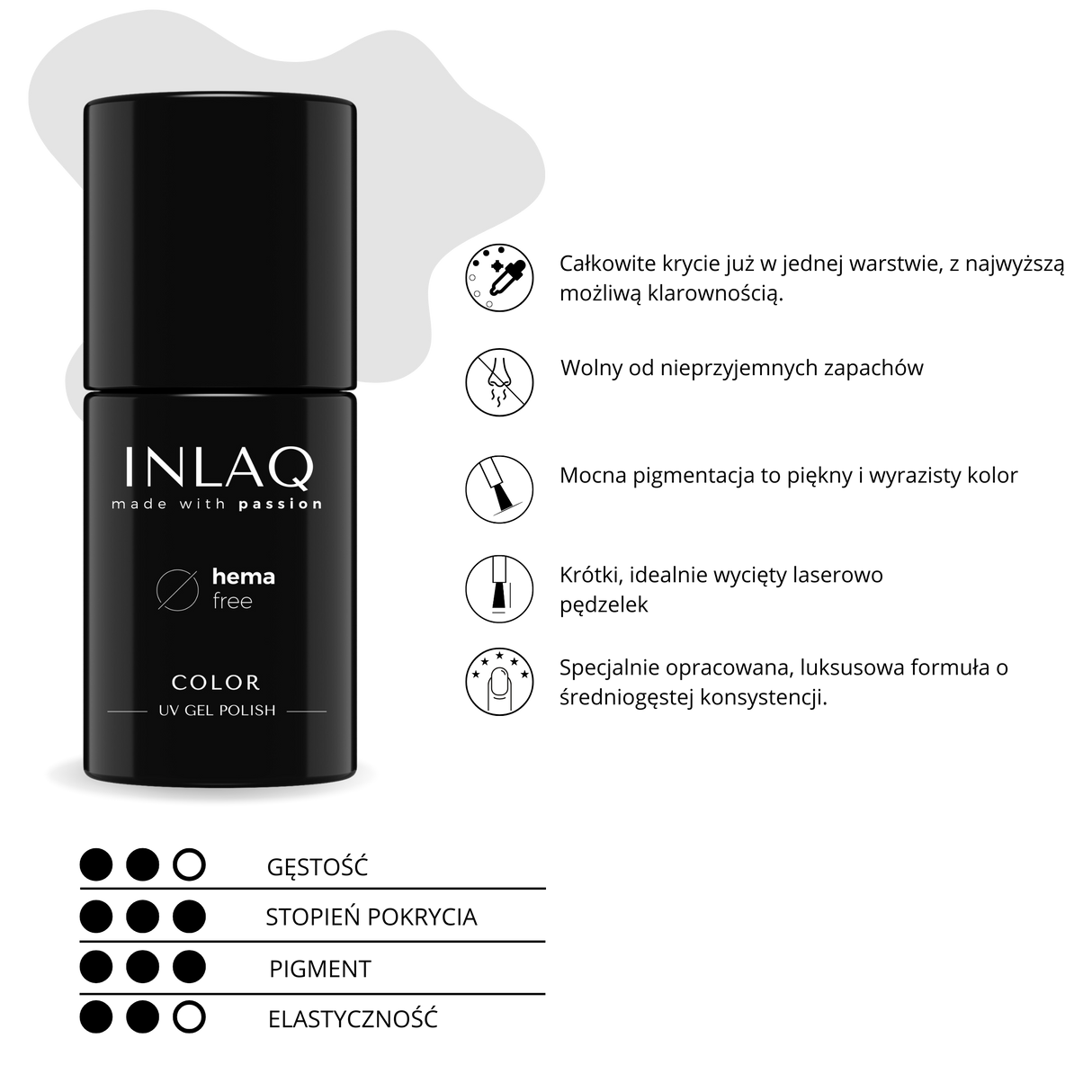 INLAQ Lakier Hybrydowy Latteo 6ml