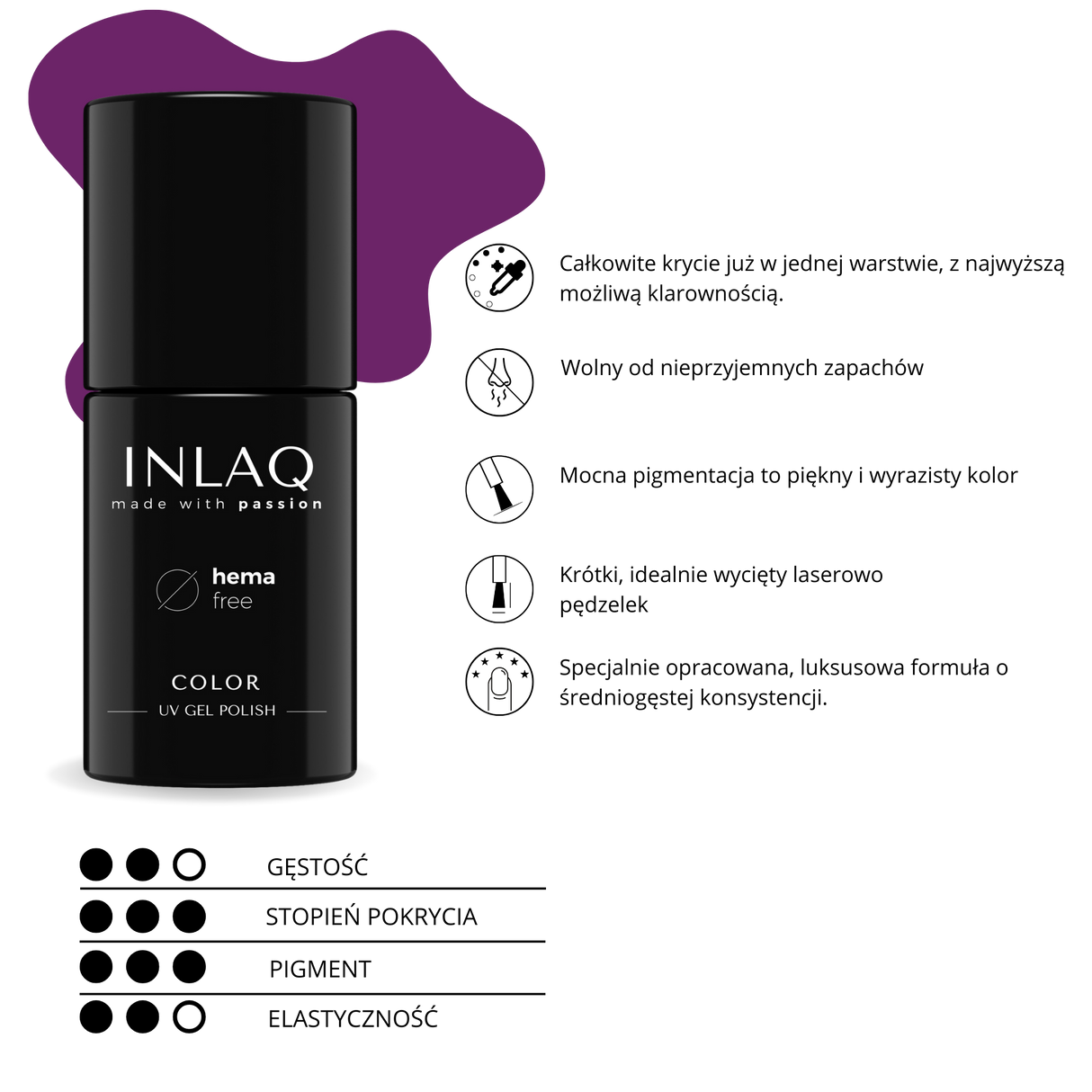 INLAQ Lakier Hybrydowy Tawny Port 6ml