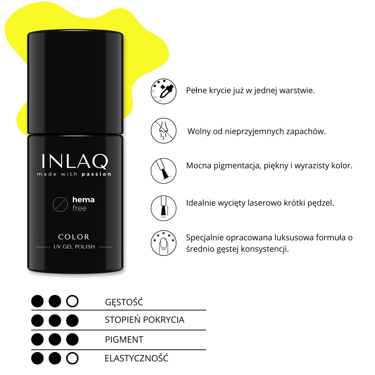 INLAQ Lakier Hybrydowy Lemon Burst 6ml