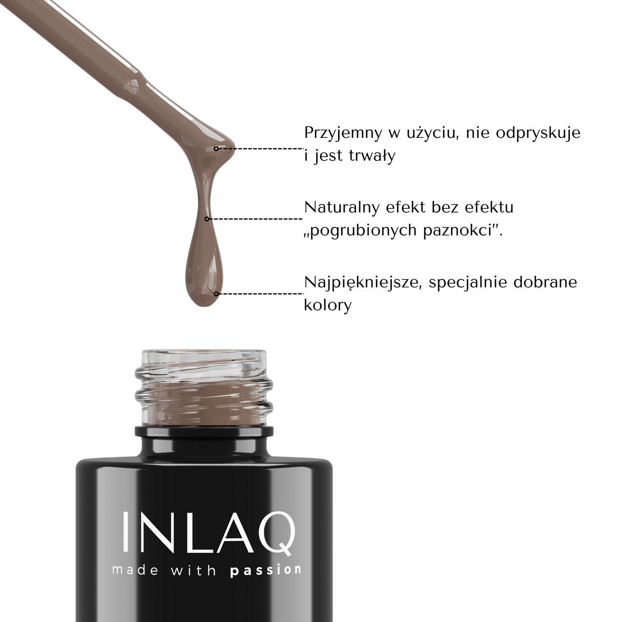 INLAQ Lakier Hybrydowy Rose Ebony 6ml