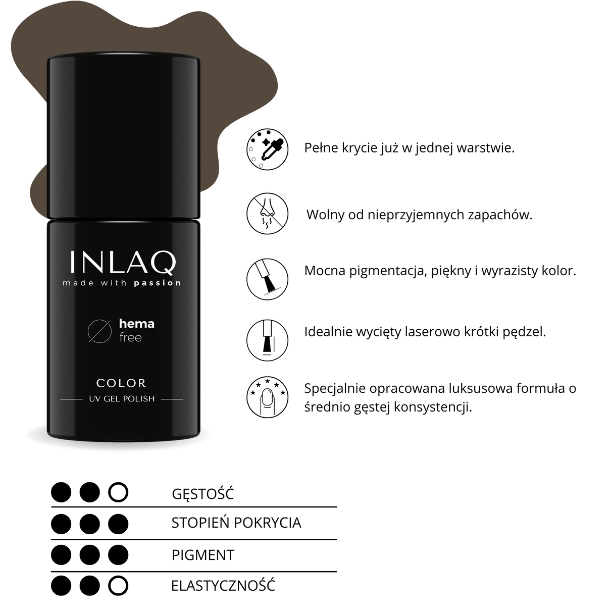 INLAQ Coco Brown Hybrid Nagellack 6 ml